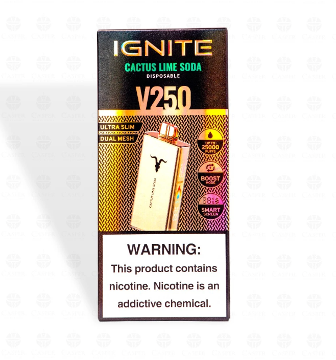 Pod descartable Ignite V250 ROSE Cactus Lime Soda 25000 puffs - Tienda Vapor