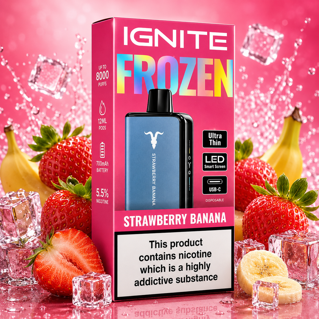Pod Descartable Ignite Frozen Ultra Thin Strawberry Banana 20K