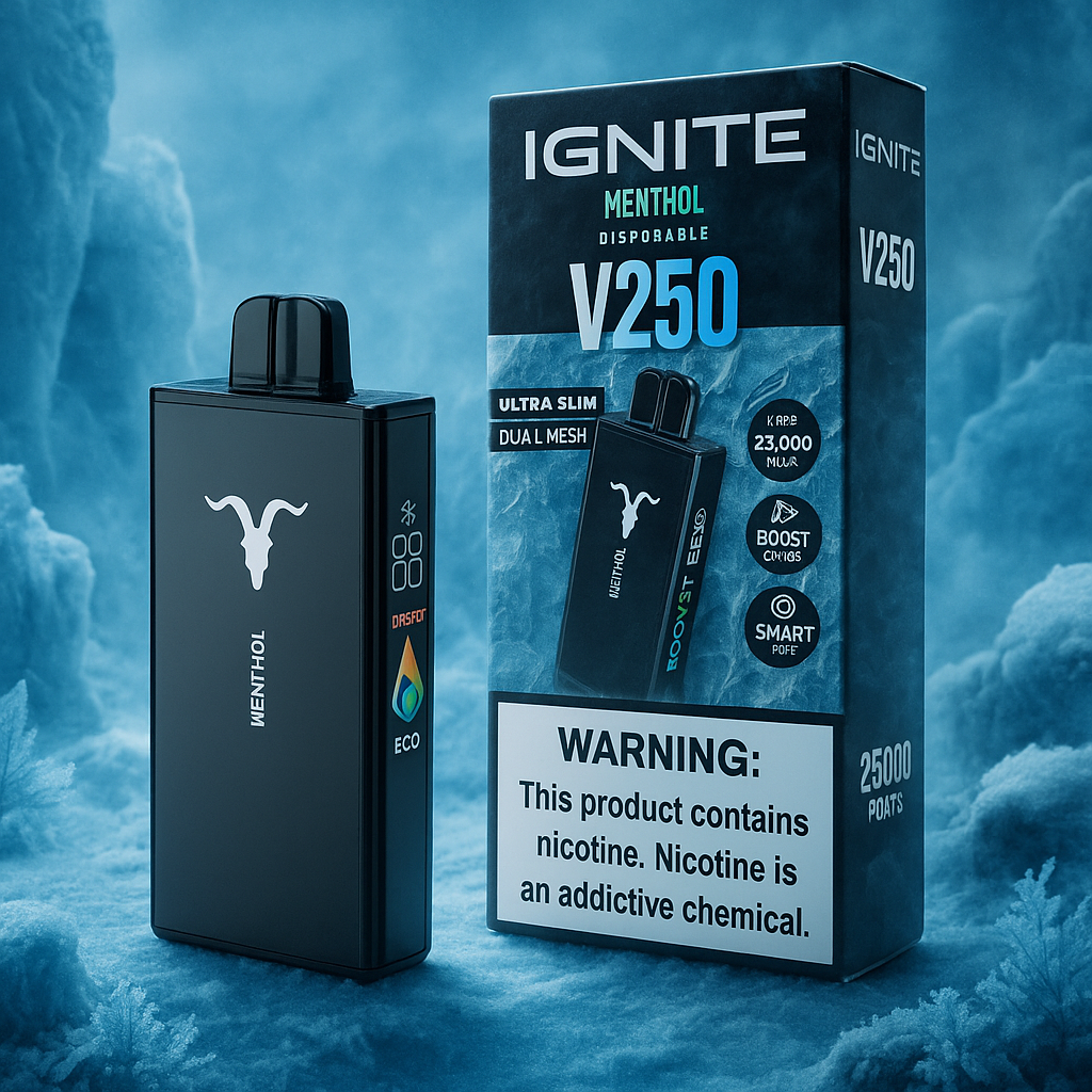 Pod descartable Ignite V250 Menthol 25000 puffs - Tienda Vapor