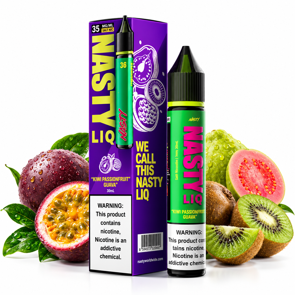 Liquido Nasty Salt Nic New Kiwi Passion Fruit Guava 30ml - Tienda Vapor
