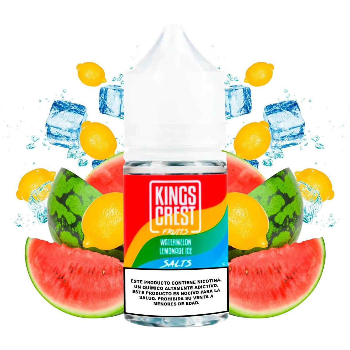Líquido King's Crest Fruits Watermelon Lemonade Ice Salt Nic 30 ml - Tienda Vapor