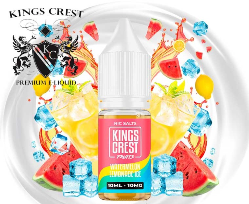 Líquido King's Crest Fruits Watermelon Lemonade Ice Salt Nic 30 ml - Tienda Vapor