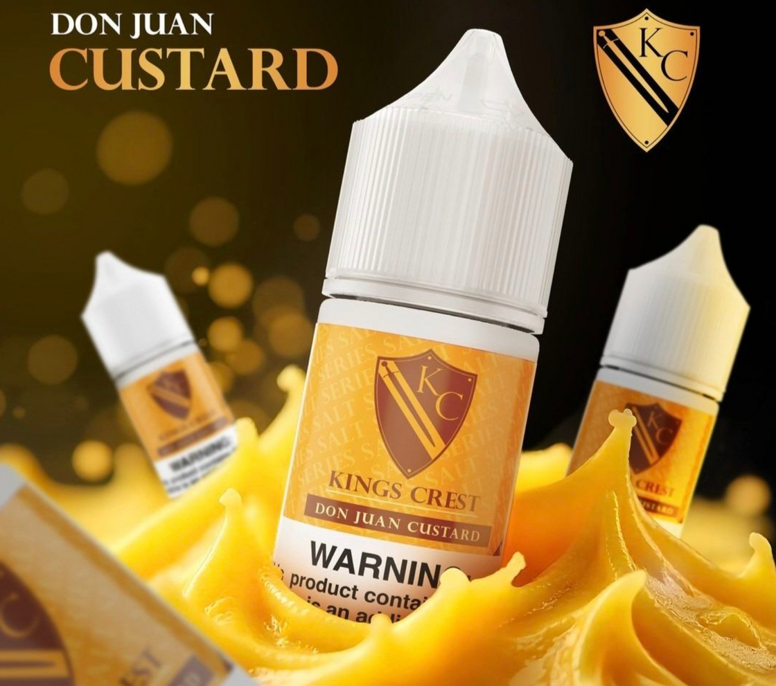 Líquido King's Crest Don Juan Custard Salt Nic 30ml - Tienda Vapor