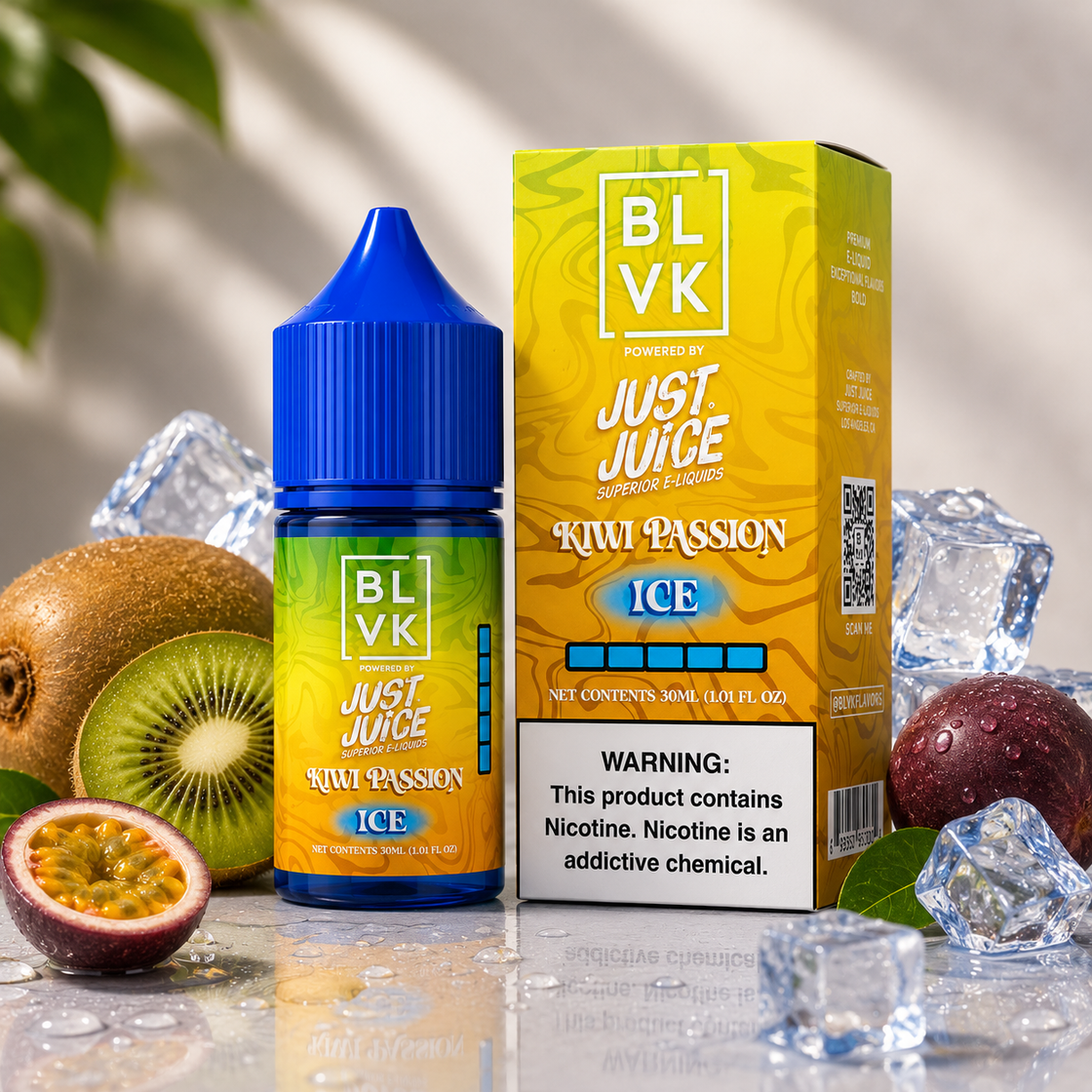 Líquido BLVK x Just Juice Salt Nic Kiwi Passion Ice 30ml - Tienda Vapor