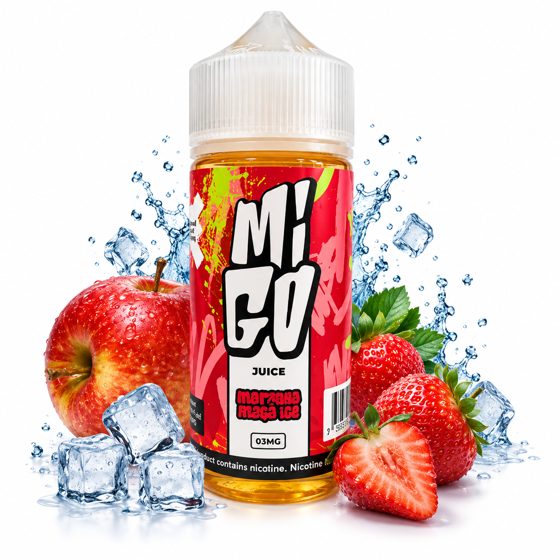 Liquido Migo Morango Maca Ice 100ml