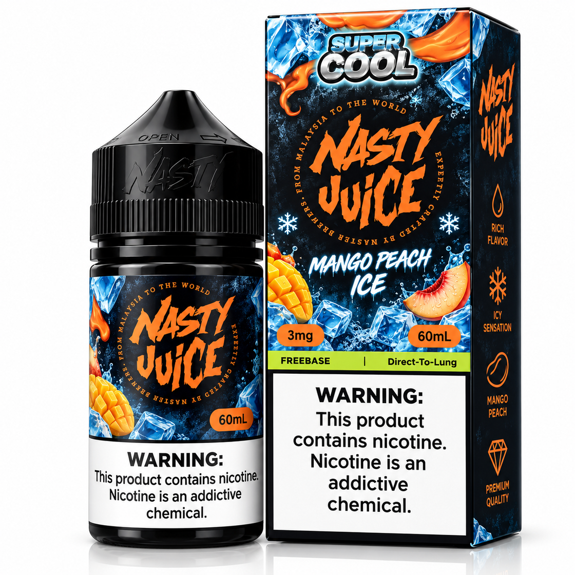 Líquido Nasty Juice Super Cool Mango Peach Ice 60ml
