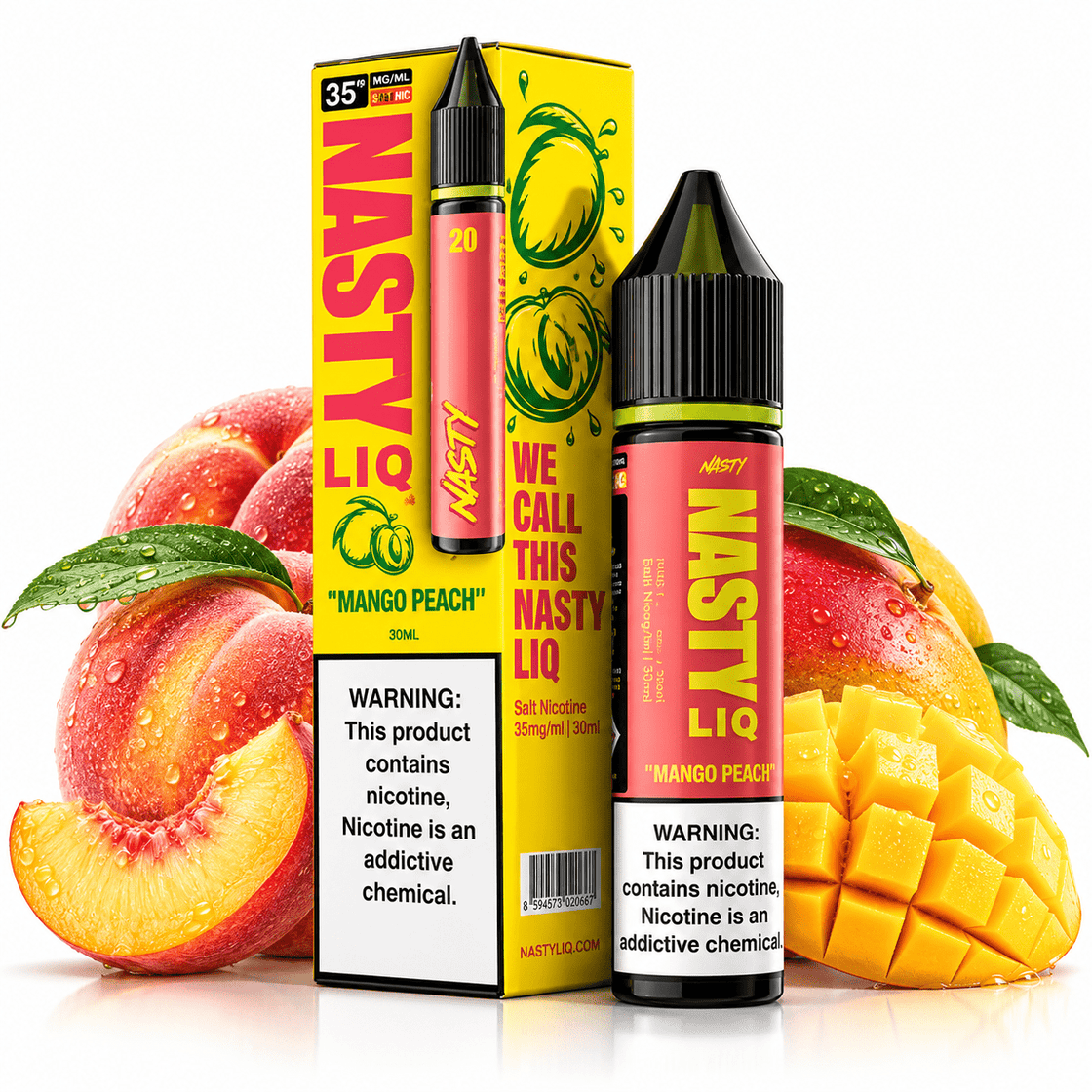 Liquido Nasty Salt Nic New Mango Peach 30ml - Tienda Vapor