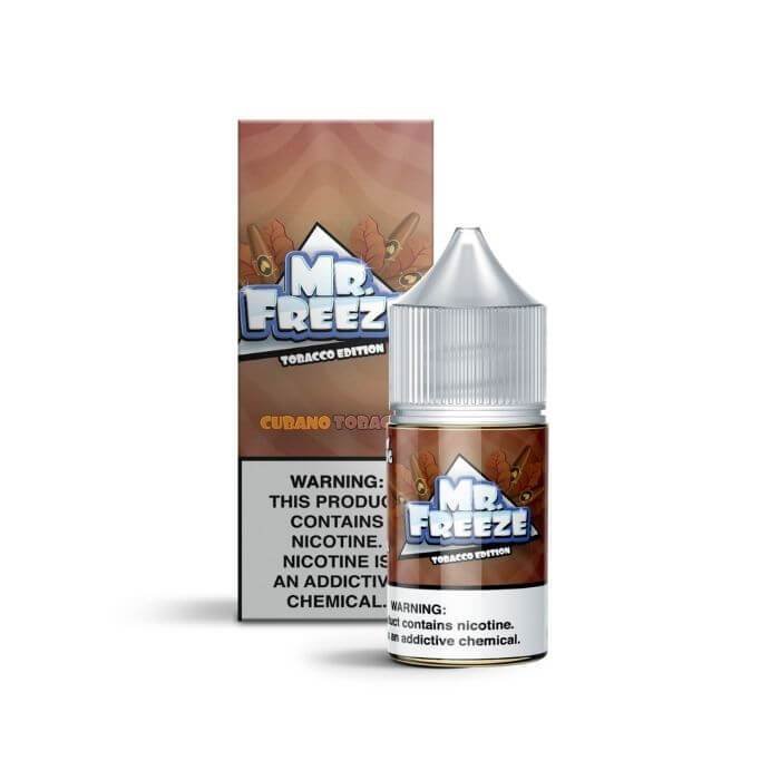 Líquido Mr. Freeze Nic Salt Tabaco Cubano 30ml - Tienda Vapor