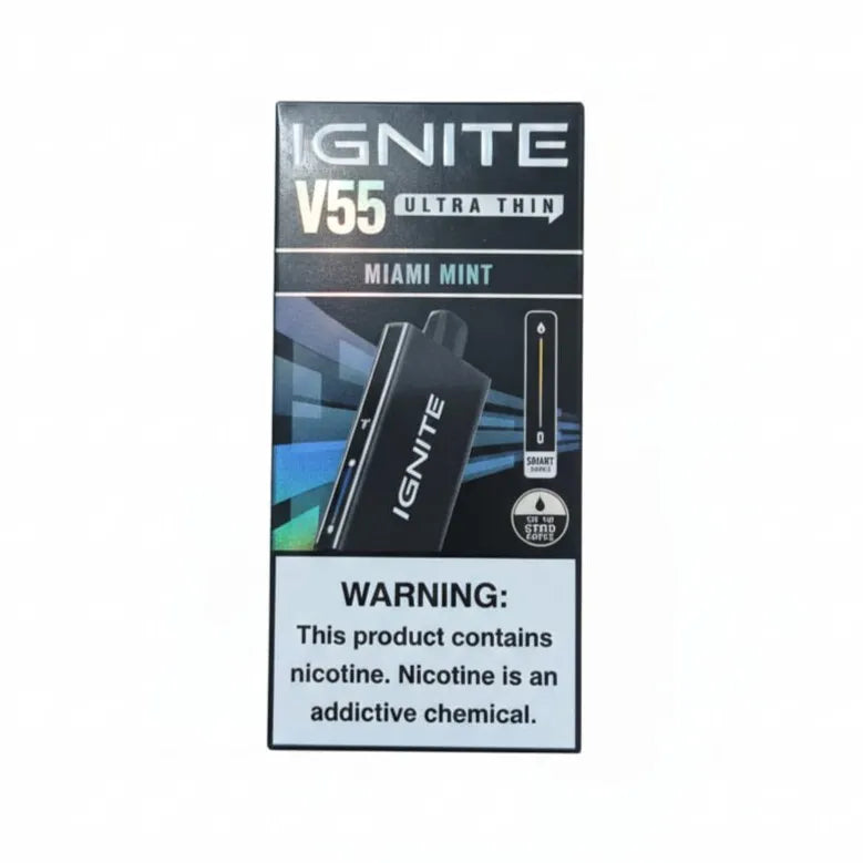 Pod descartable Ignite V55 Ultra Thin 5500 Puffs Miami Mint