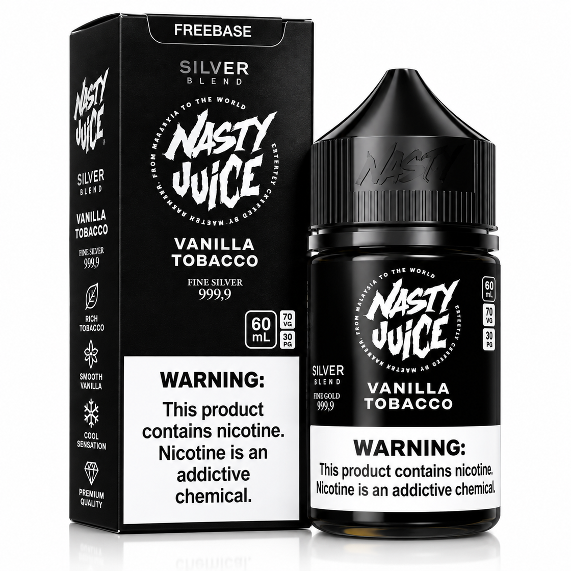Líquido Nasty Juice Silver Blend Vainilla Tobacco 60ml