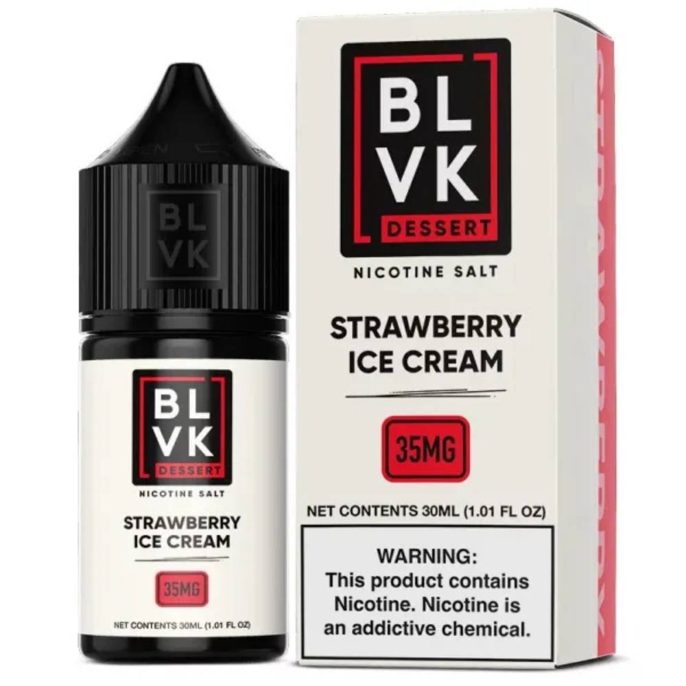 Líquido BLVK Salt Nic Remix Strawberry Ice Cream 30ml - Tienda Vapor