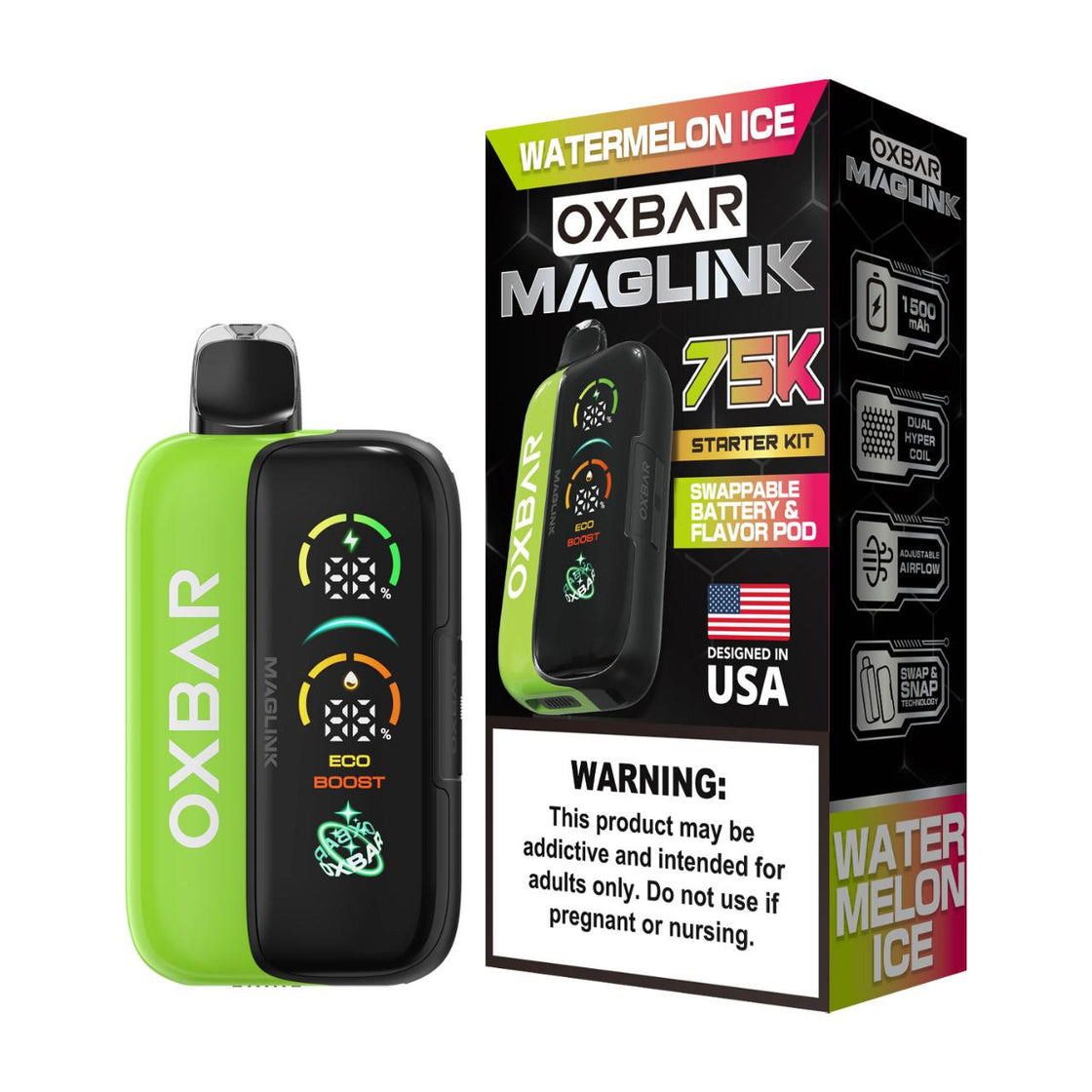 Pod descartable OXBAR Maglink Nixodine 75K Puffs Watermelon Ice