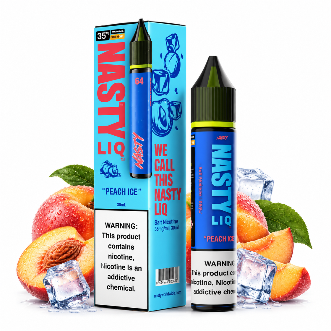 Liquido Nasty Salt Nic New Peach Ice 30ml - Tienda Vapor