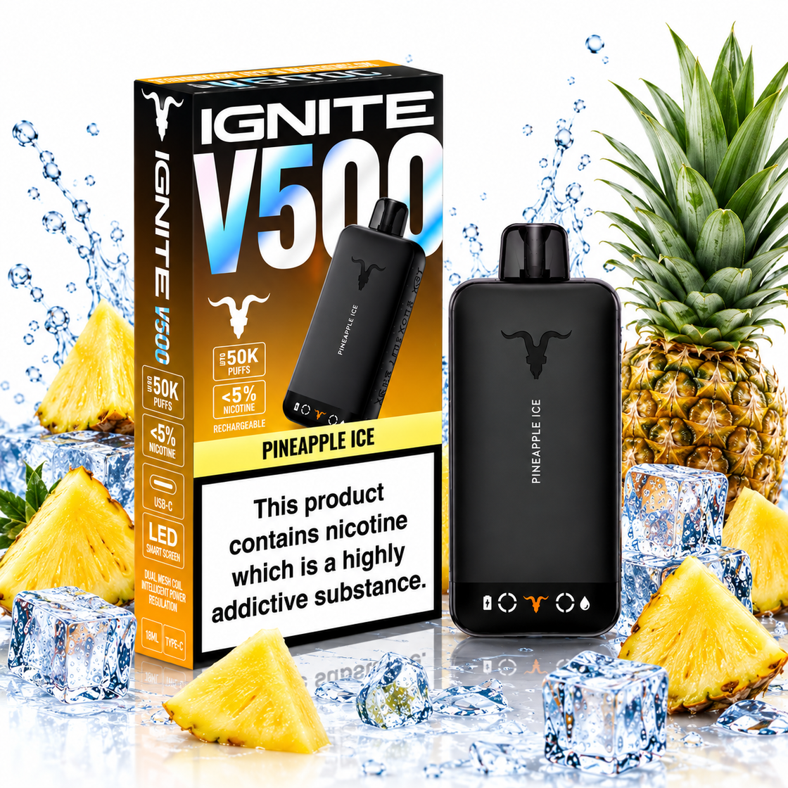 Pod descartable Ignite V500 50000 puffs Pineapple Ice