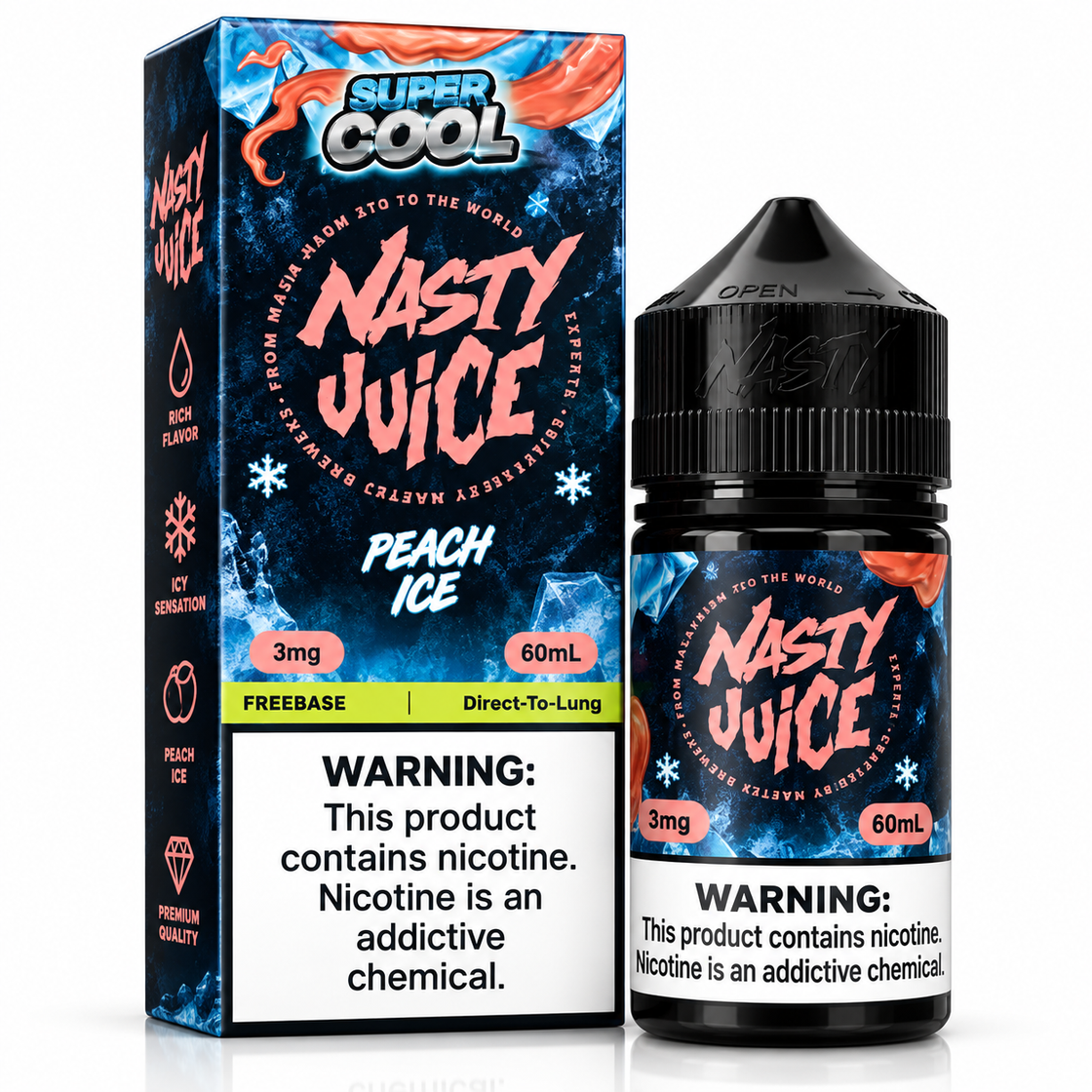 Líquido Nasty Juice Super Cool Peach Ice 60ml