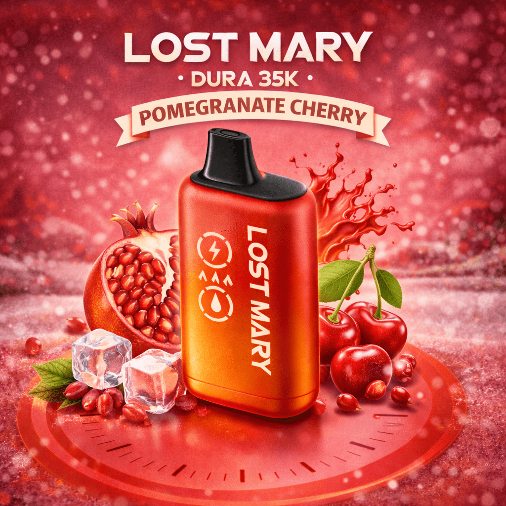 Pod descartable Lost Mary Dura 35K Pomegranate Cherry - Tienda Vapor