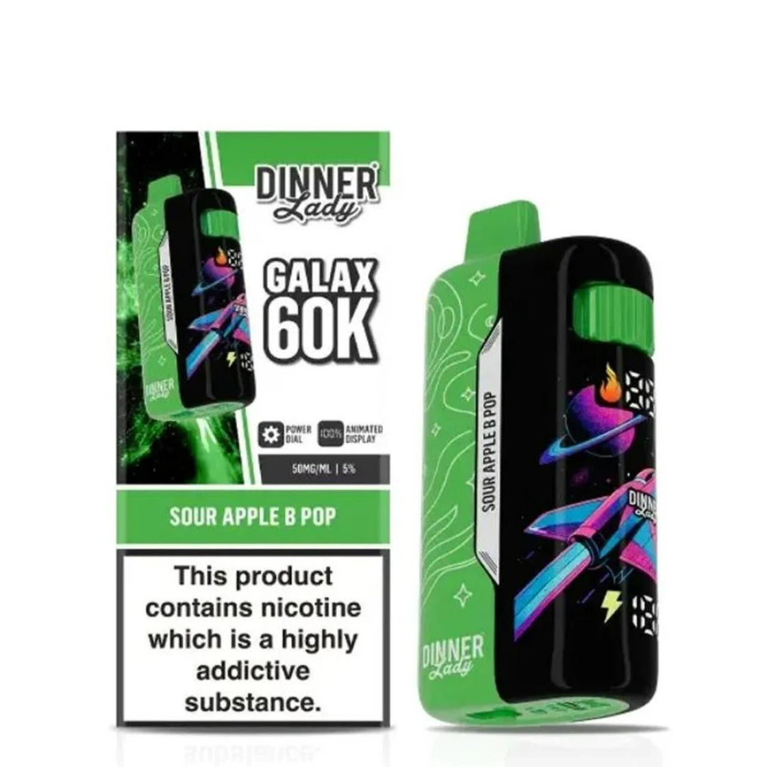 Pod descartable Dinner Lady Galax 60K Sour Apple B - Pop - Tienda Vapor
