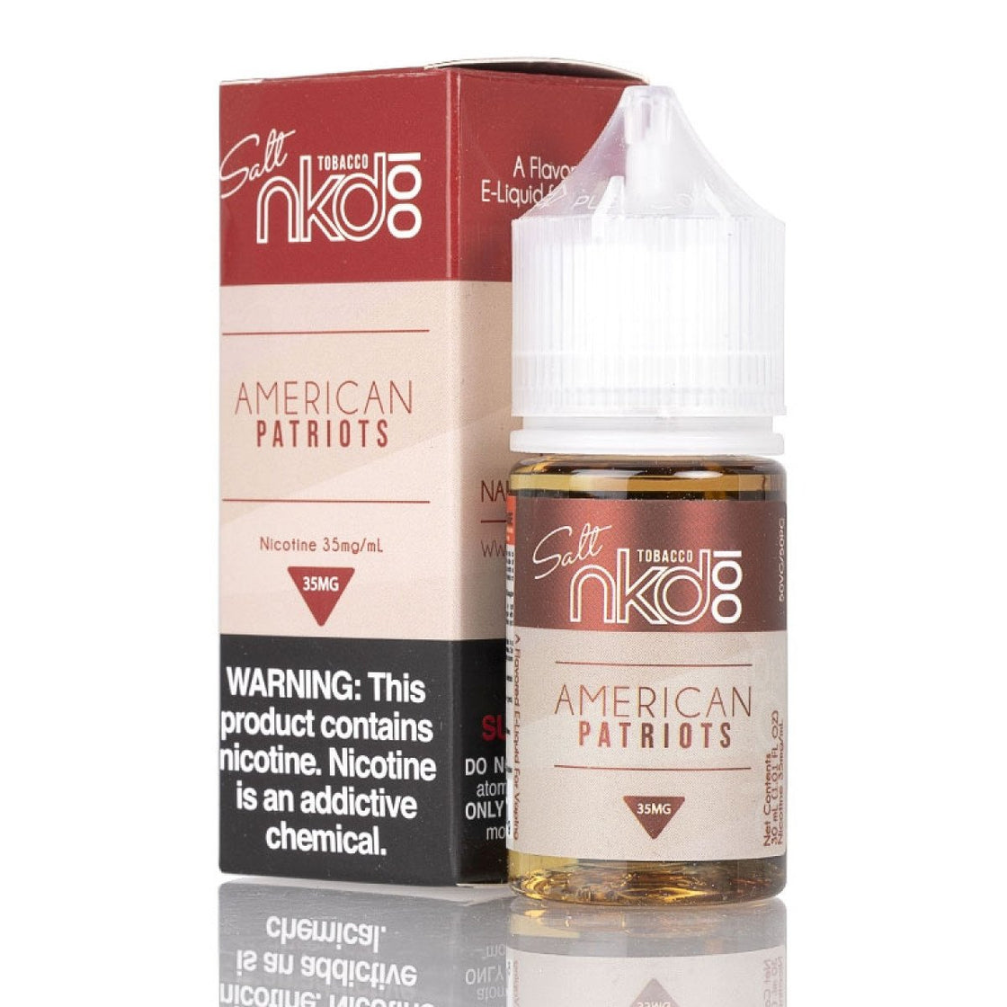 Liquido Naked 100 Salt Nic American Patriot 30ml - Tienda Vapor