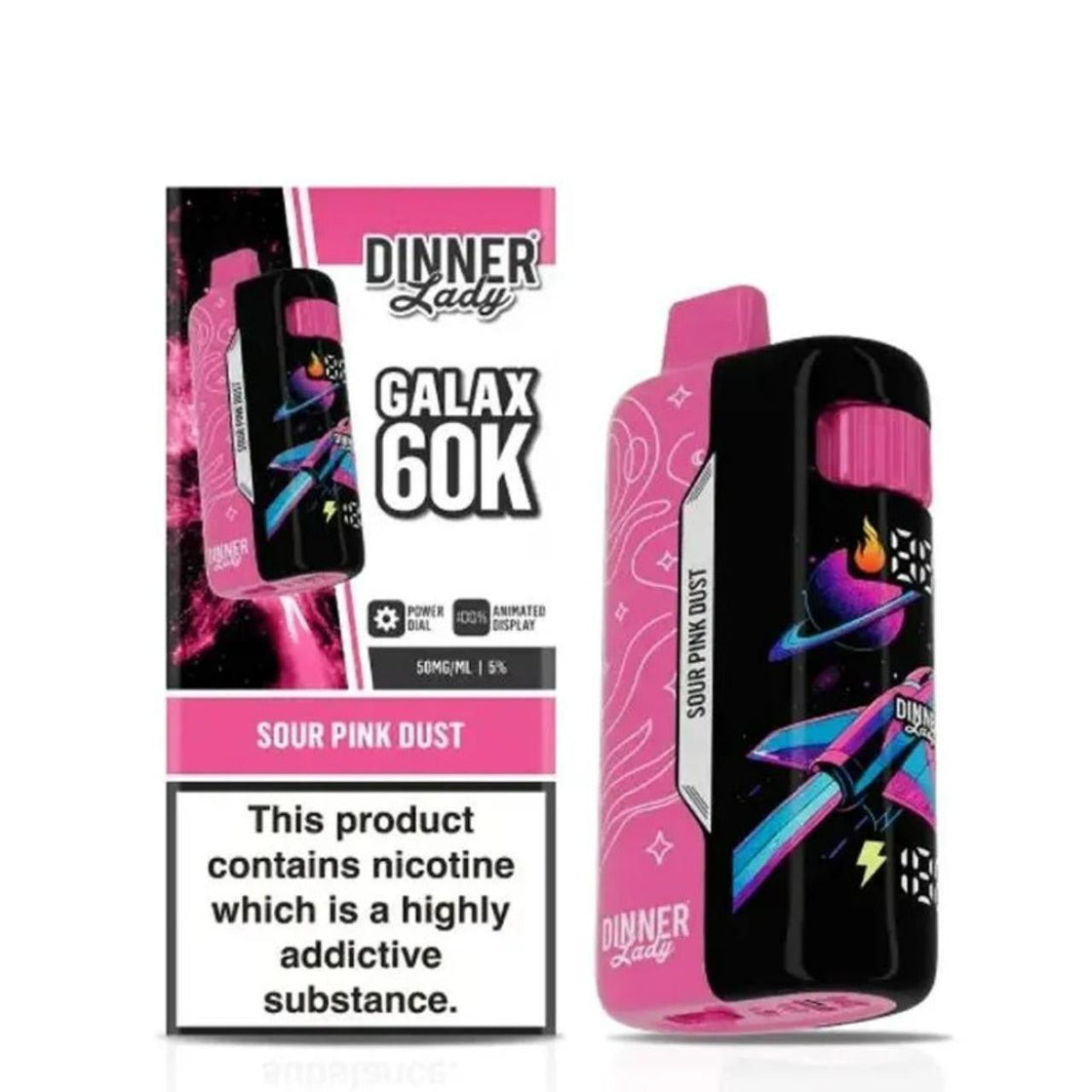 Pod descartable Dinner Lady Galax 60K Sour Pink Dust - Tienda Vapor
