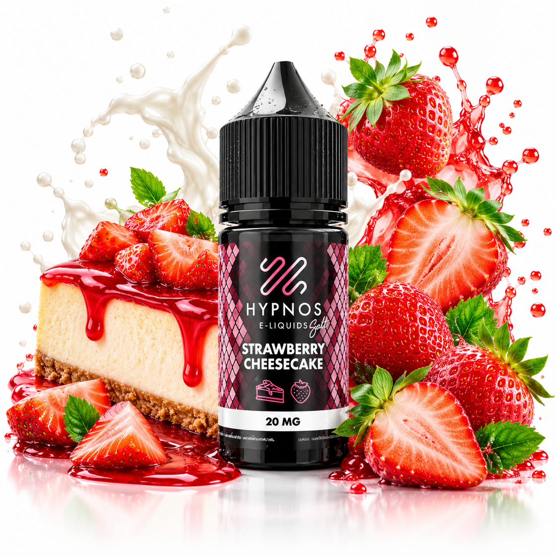 Líquido Hypnos Salt Nic Strawberry Cheesecake 30ml - Tienda Vapor