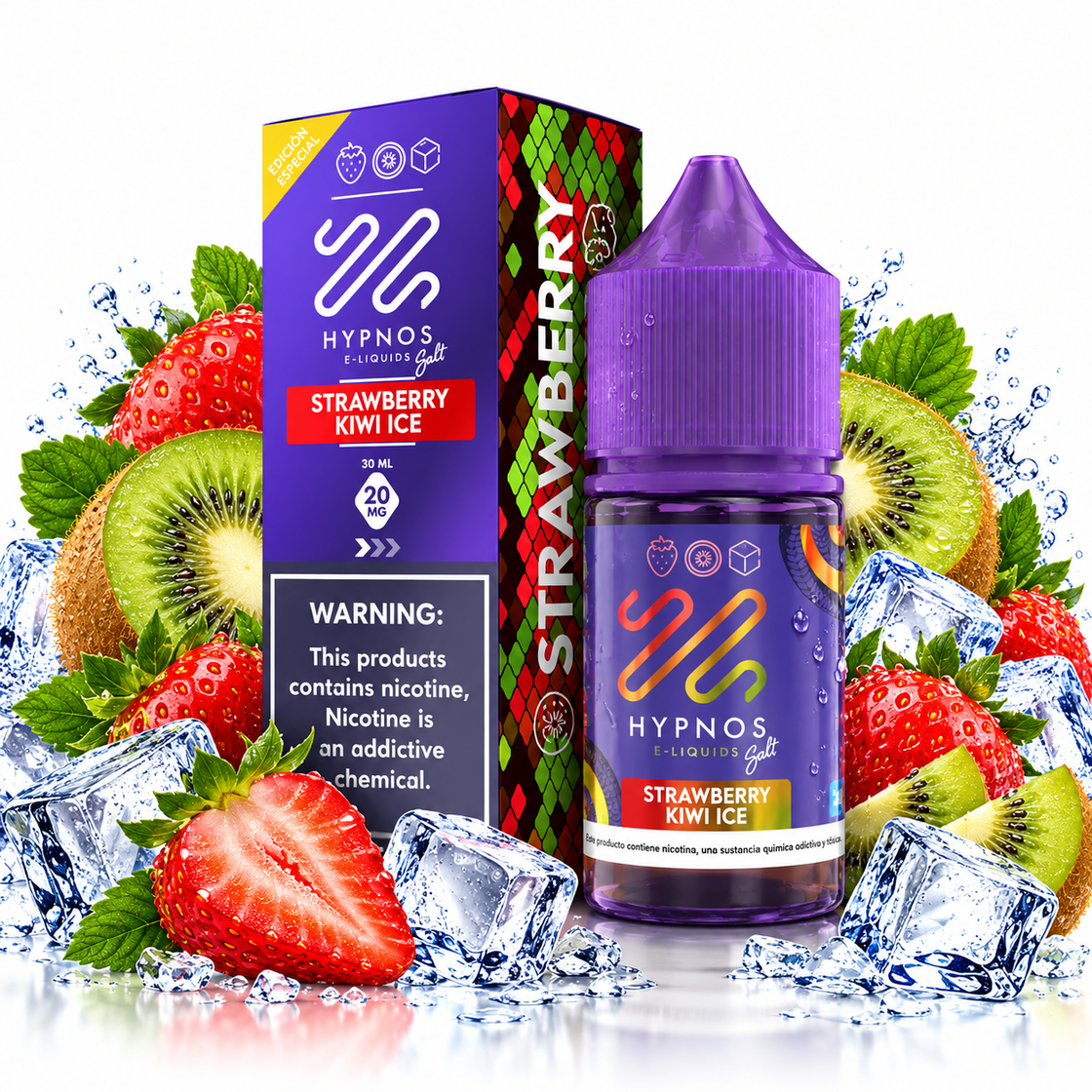 Líquido Hypnos Salt Nic Strawberry Kiwi Ice 30ml - Tienda Vapor