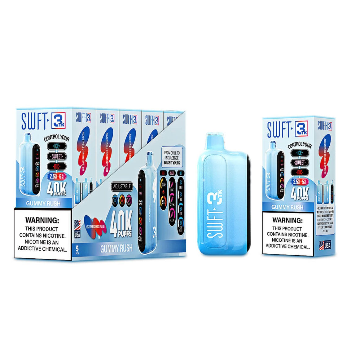 Pod descartable SWFT 3TK Gummy Rush 40.000 Puffs - Tienda Vapor