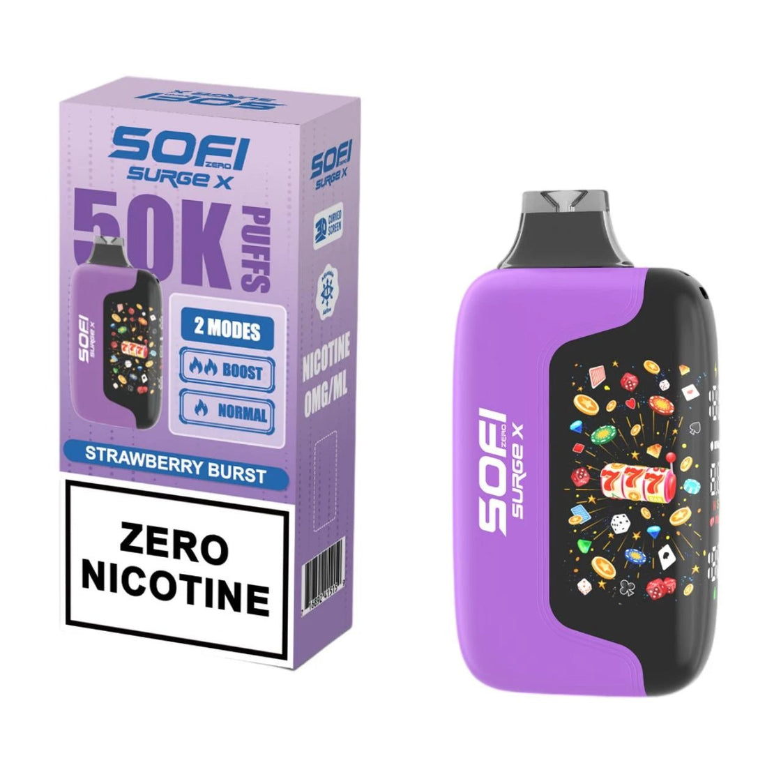 Pod descartable Sofi Surge Cero Nicotina Strawberry Burst 50000 puffs - Tienda Vapor