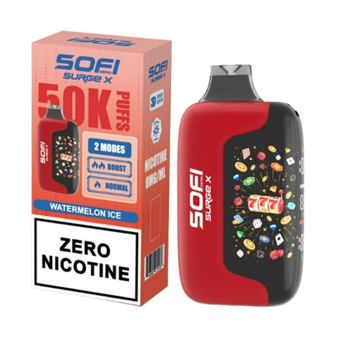 Pod descartable Sofi Surge Cero Nicotina Watermelon Ice 50000 puffs - Tienda Vapor
