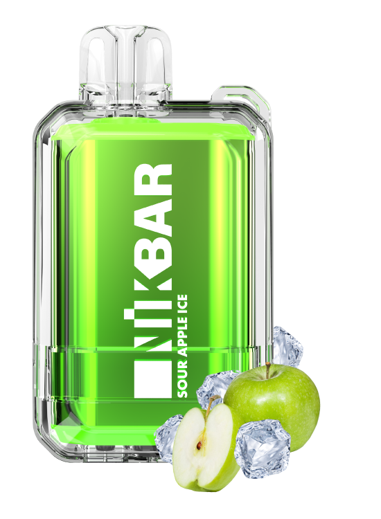 Pod descartable Nikbar Sour Apple Ice 12000 puffs - Tienda Vapor