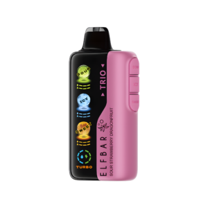 Pod descartable ElfBar TRIO 40000 Puffs Sour Strawberry Dragonfruit - Tienda Vapor