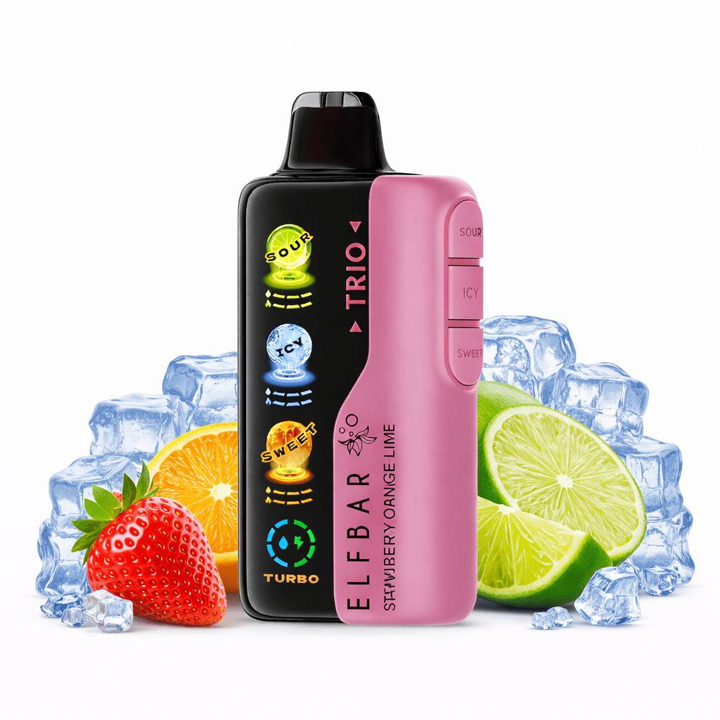 Pod descartable ElfBar TRIO 40000 Puffs Strawberry Orange Lime - Tienda Vapor
