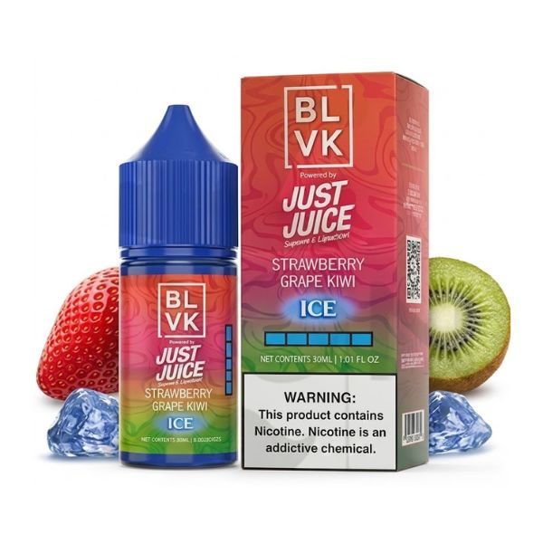 Líquido BLVK  x Just Juice Salt Nic Strawberry Grape Kiwi Ice 30ml