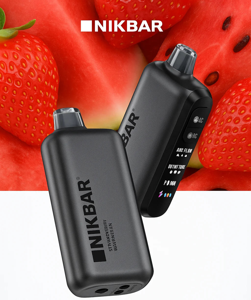 Pod descartable Nikbar 40000 puffs Strawberry Watermelon Ice Nic - Tienda Vapor