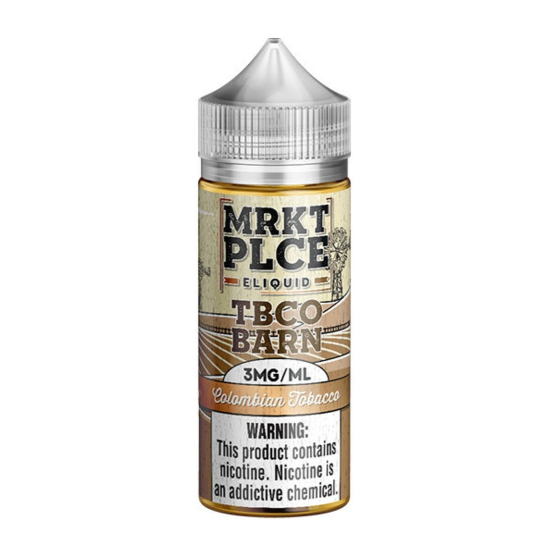 Líquido MRKTPLCE TBCO Barn Colombian Tobacco 100ml E-Juice - Tienda Vapor