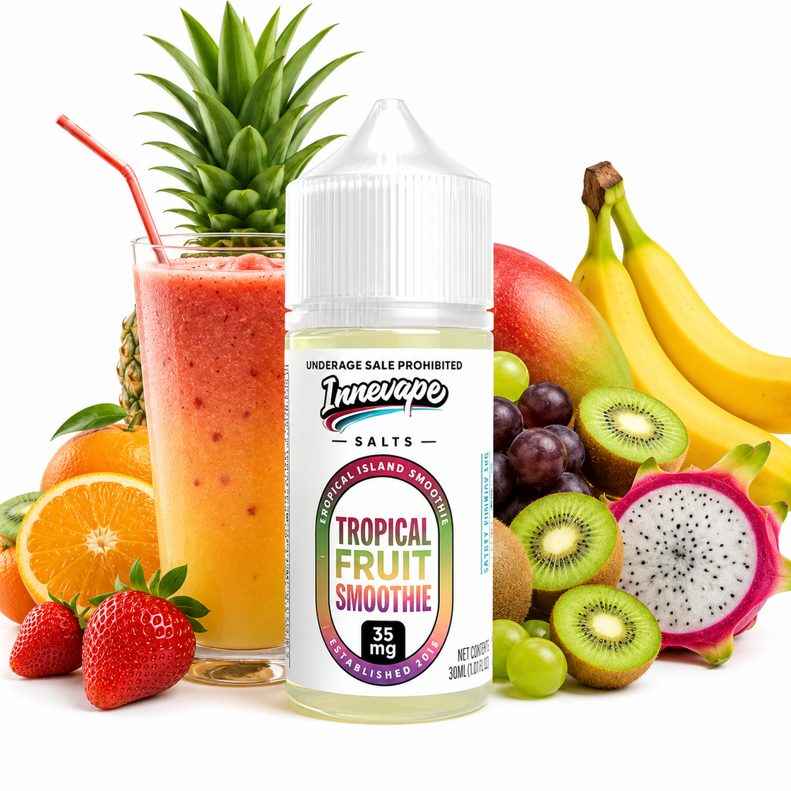 Líquido Heisenberg Salt Nic Tropical Fruit Smoothie 30ml - Tienda Vapor