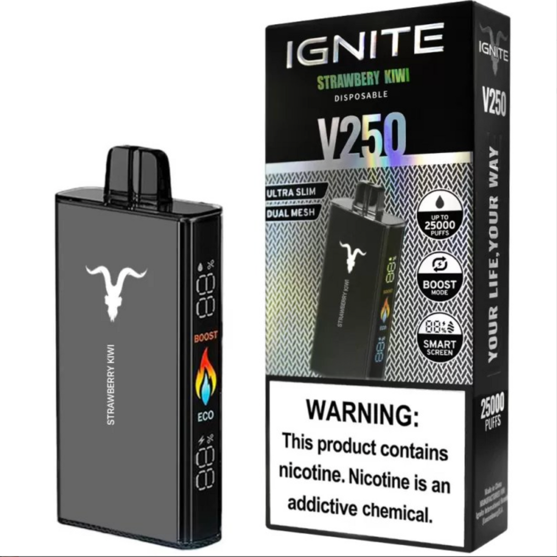 Pod descartable Ignite V250 Strawberry Kiwi 25000 puffs - Tienda Vapor