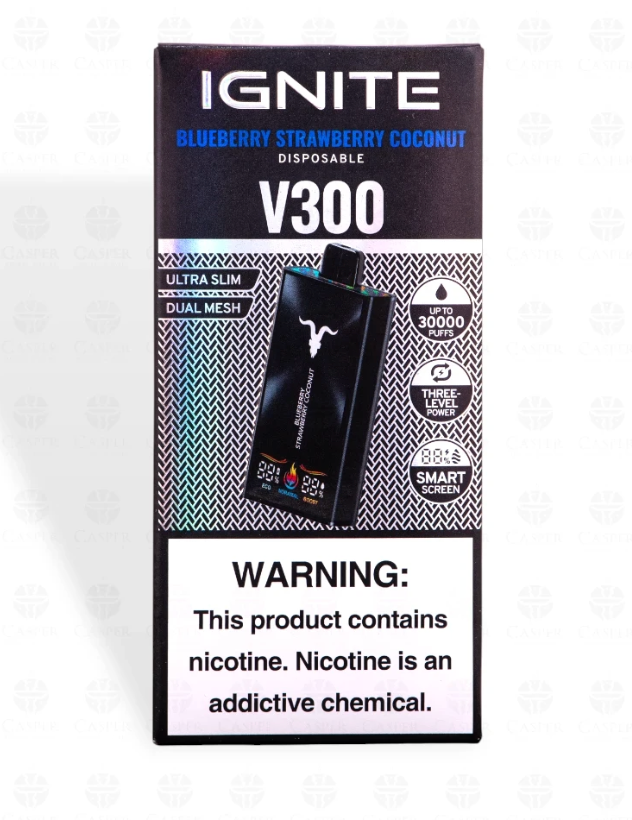 Pod descartable Ignite V300 30000 puffs Blueberry Strawberry Coconut - Tienda Vapor