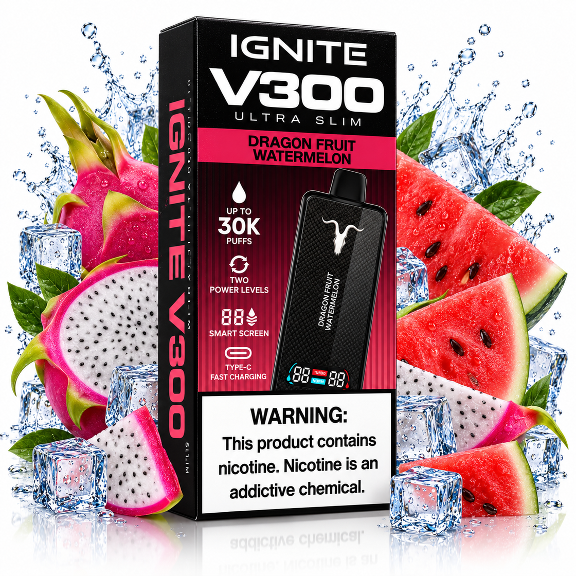 Pod descartable Ignite V300 Ultra Slim Dragonfruit Watermelon 30K