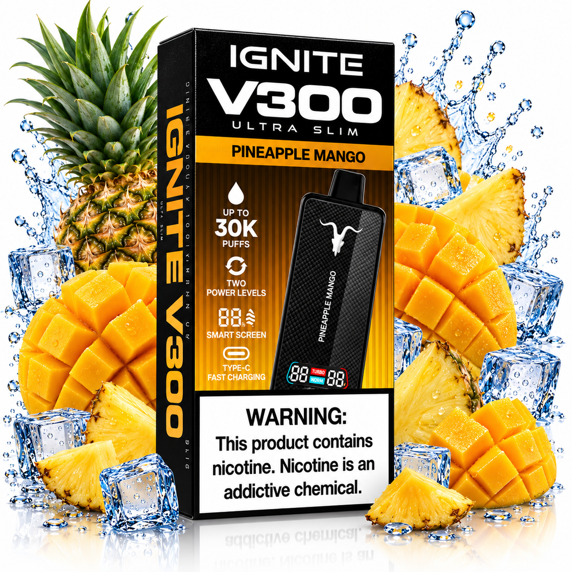 Pod descartable Ignite V300 Ultra Slim Pineapple Mango 30K