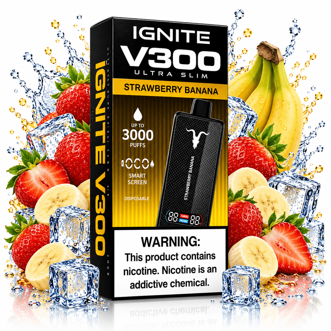 Pod descartable Ignite V300 Ultra Slim Strawberry Banana 30K