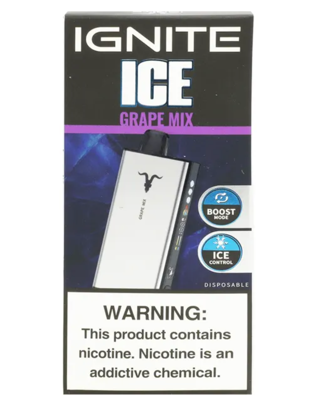 Pod descartable Ignite V400 40000 puffs Ice Grape Mix