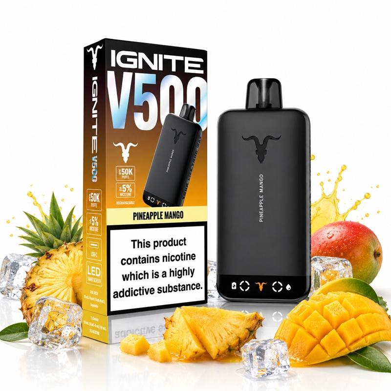 Pod descartable Ignite V500 50000 puffs Pineapple Mango