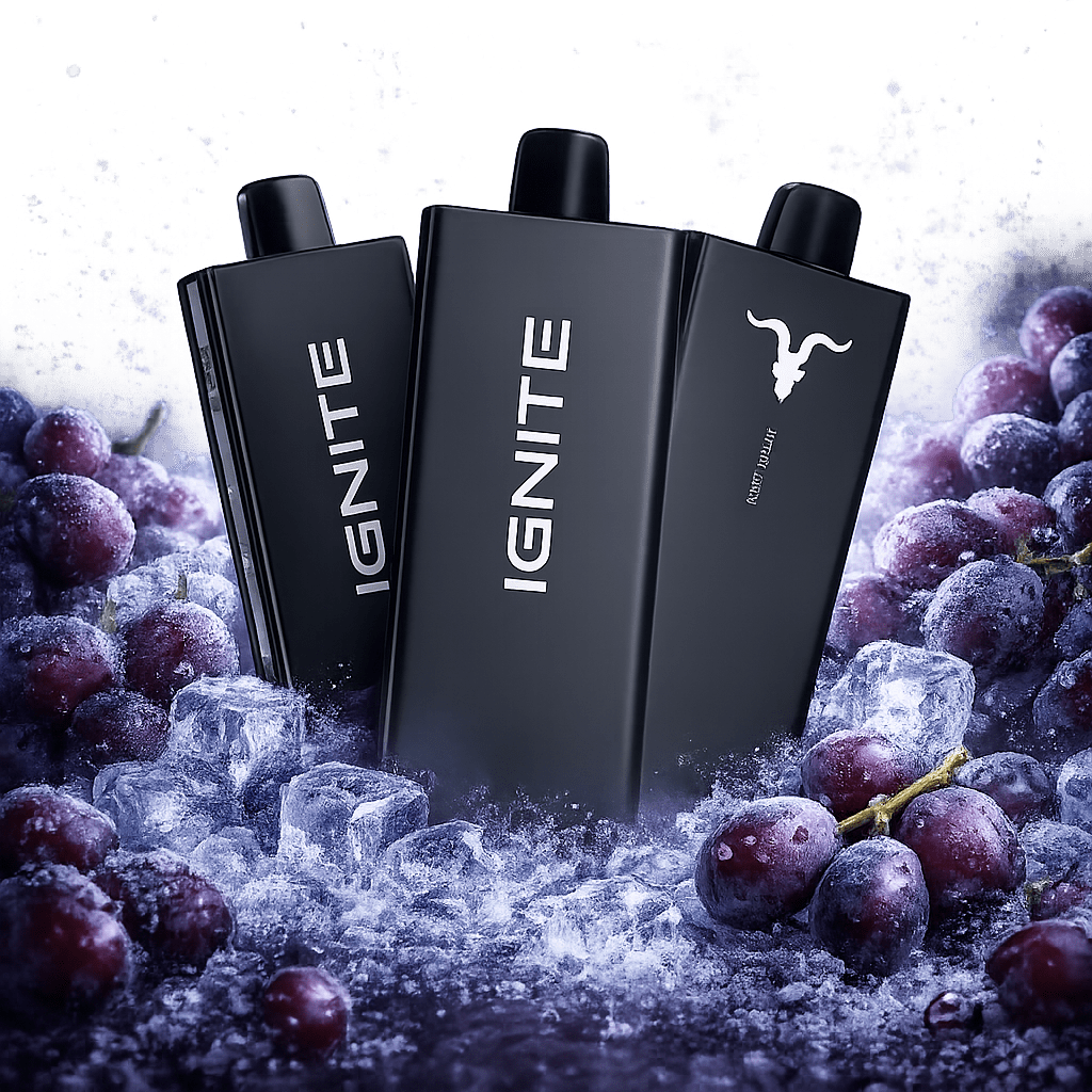 Pod descartable Ignite V55 Ultra Thin 5500 Puffs Grape Ice - Tienda Vapor