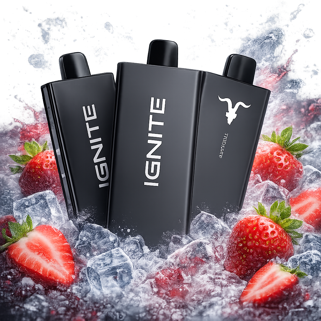 Pod descartable Ignite V55 Ultra Thin 5500 Puffs Strawberry Ice - Tienda Vapor