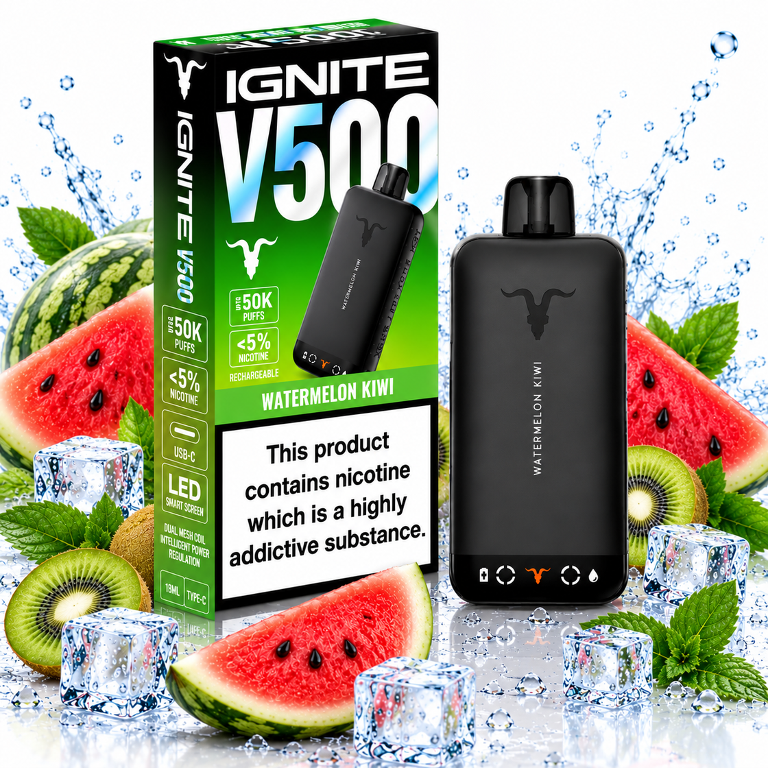 Pod descartable Ignite V500 50000 puffs Watermelon Kiwi