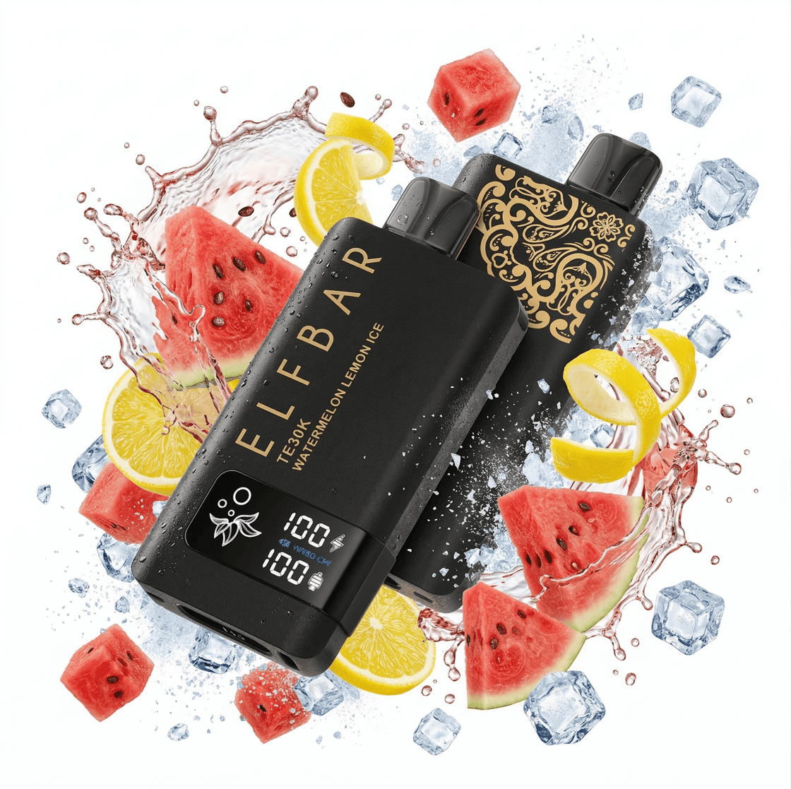 Pod descartable ElfBar TE30000 Puffs Black Gold Watermelon Lemon Ice - Tienda Vapor