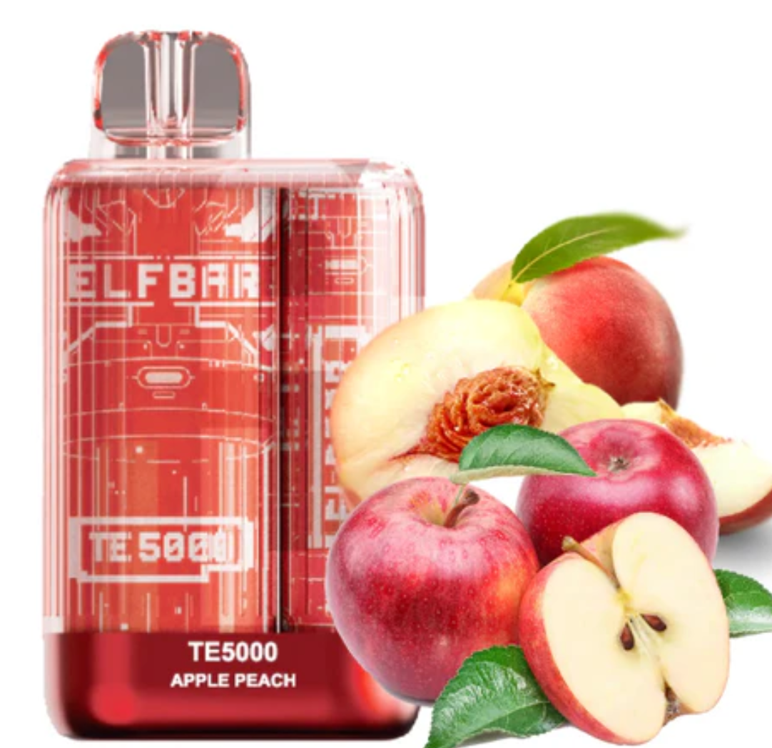 Pod descartable ElfBar TE5000 puffs Apple Peach - Tienda Vapor