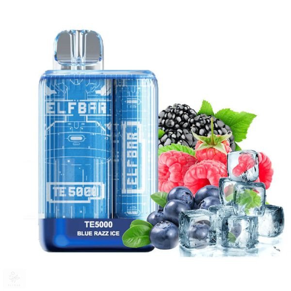Pod descartable ElfBar TE5000 puffs Blue Razz Ice - Tienda Vapor