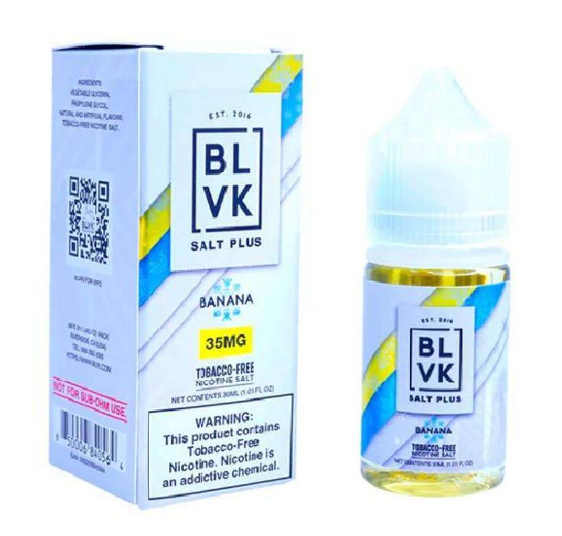 Líquido BLVK Salt Nic Plus Banana Ice 30ml - Tienda Vapor