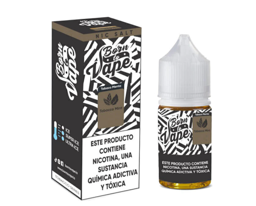 Líquido BTV Born to Vape Salt Nic Tabacco Mint 30 ml